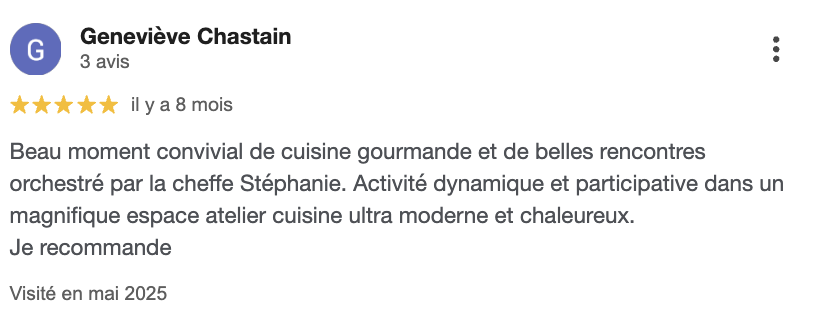 avis cuisine et vous paris